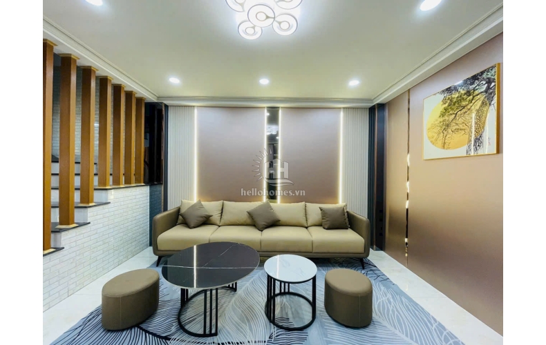 Nhà đẹp 1 lửng, 3 lầu, hẻm xe hơi 5m gần bờ kênh Tham Lương, P.15, Gò Vấp, 4x13m, 6 tỷ 900